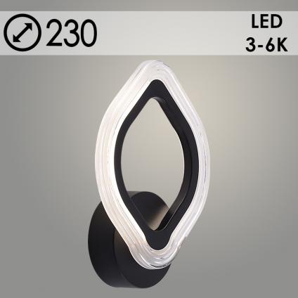 Бра LI9827A/1 BK черный 14W LED 3000K-6000K d230, HN24